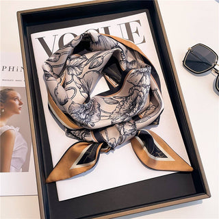FASHIONABLE DOUBLE-LAYER NARROW SILK HEAD SCARF