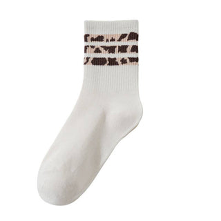 Animal Print Striped Socks