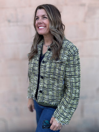 Cargo Shacket Green Plaid by Liverpool