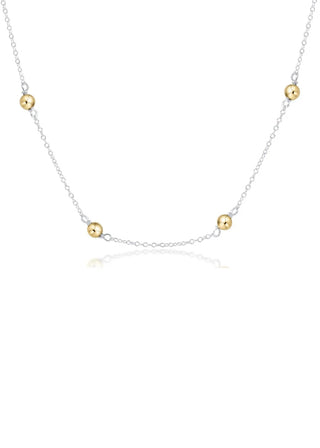 Simplicity Chain Mixed Metal Necklace - Classic Gold 6mm by enewton