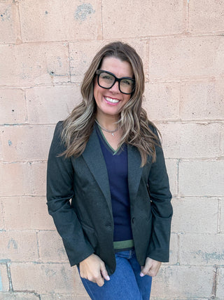 Fitted Blazer Herringbone by Liverpool