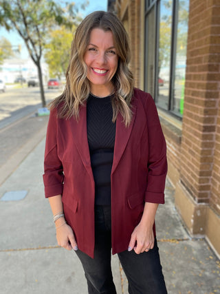 Boyfriend Blazer Bordeaux