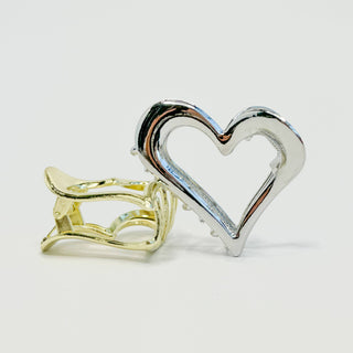 Heart Shape Metal Claw Clip