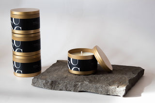 Matte Gold Travel Tin Soy Candle