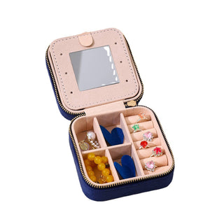 Portable Travel Box Case Velvet Jewelry Organizer