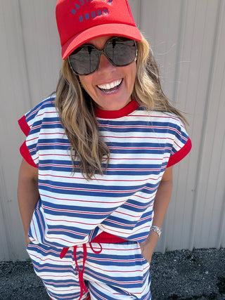 Americana Striped Lounge Set