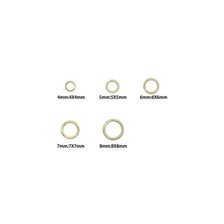 50pcs Slippy Gold Round Jump Ring , Sku#LX891