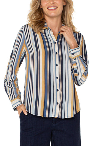 French Stripe Button Down