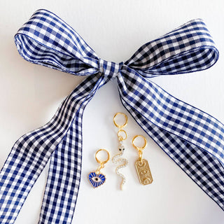 Gingham Shoe Charms and Lace Sets  Sneaker Charm Sets