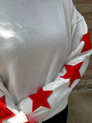 Stars First Date Sweatshirt Sea Salt by Z Supply