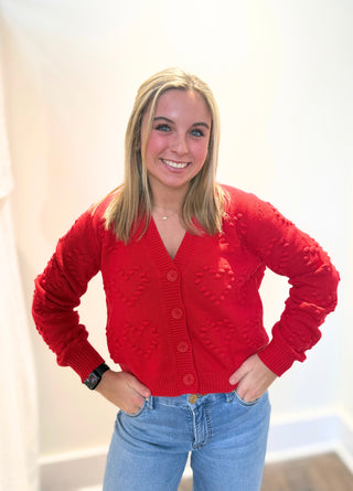 All Yours Cardigan Kiss Me Red by Z Supply