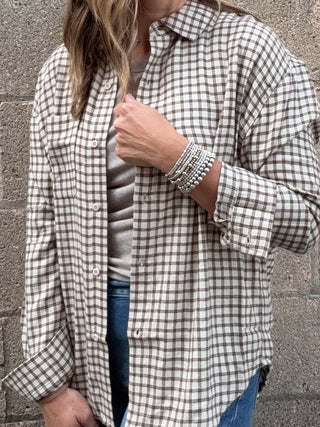 River Plaid Button Up Dark Chocolate by Z Supply