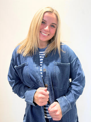 All Day Knit Denim Jacket Indigo by Z Supply