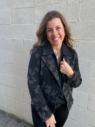 Notch Collar Blazer Floral by Liverpool