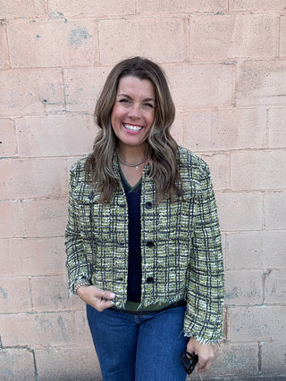 Cargo Shacket Green Plaid by Liverpool