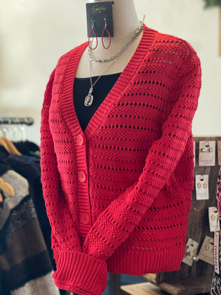 Romance Cardigan Cherry