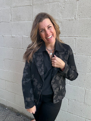 Notch Collar Blazer Floral by Liverpool