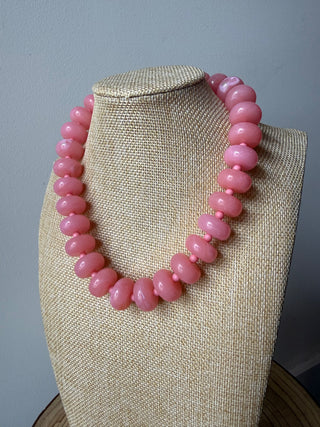 Semi Stone Bubble Necklace
