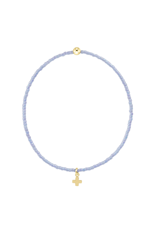 Hope Classic Ocean Mist Bracelet - Signature Cross Small Gold Charm enewton
