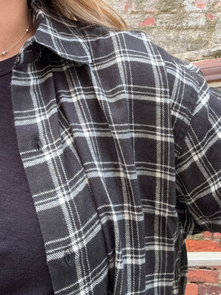 River Plaid Button Up Ash Black by Z Supply