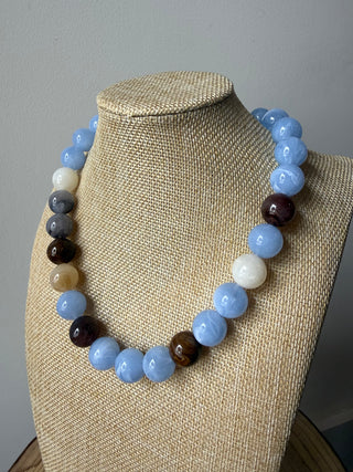 Multi Stone Bubble Necklace