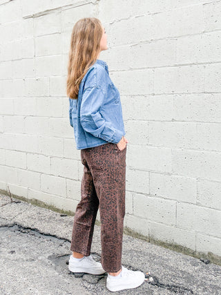 Cropped Adrianna in Ocean Wash