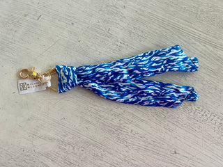 Blue and White Keychain