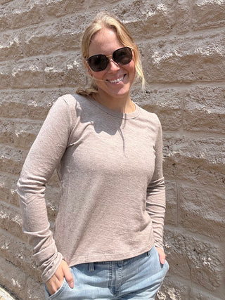 Junie Longsleeve Tee Heather Ash