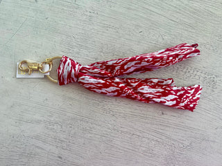 Crimson and White Keychain