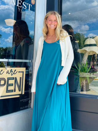 Reed Maxi Dress, Pacific Teal