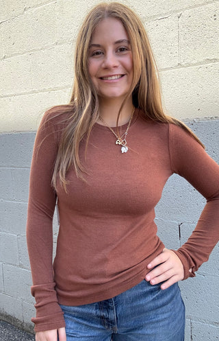 Layering Tee Heather Taupe