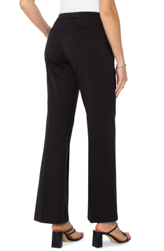 Pull on Wide Leg Trouser Black by Liverpool