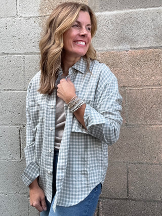 River Plaid Button Up Emerald Cove by Z Supply
