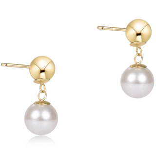 Classic 10mm Ball Drop Stud Pearl enewton