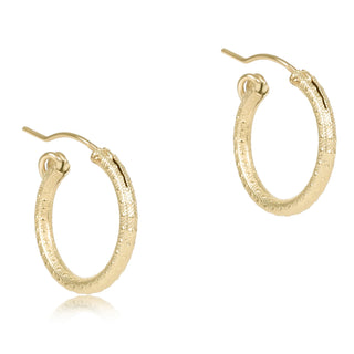Round .5" Textured Gold Hoop enewton