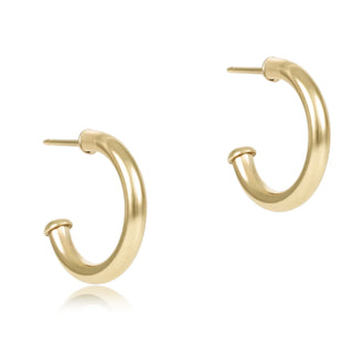 Round Gold .5" Post Hoop 2mm enewton