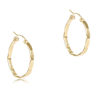Scalloped Round 1.25" Gold Hoop enewton
