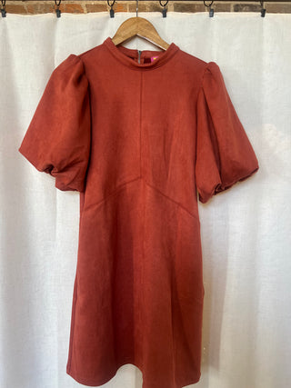 Sara Suede Shift Sleeve Dress