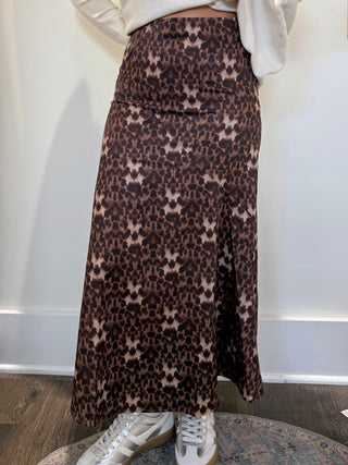 Animal Print Silky Skirt by Pinch