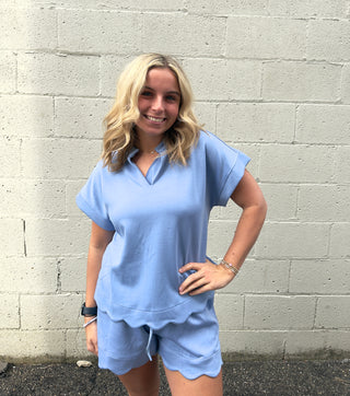 Pale Blue Short Set