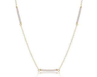 15" CHOKER SIMPLICITY CHAIN GOLD - HOPE BLISS - SILKY WHITE enewton