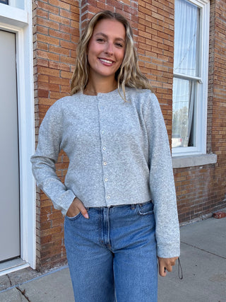 Medina Cardigan Light Heather Grey by Z Supply
