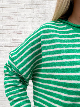 Stripe Sweater Green