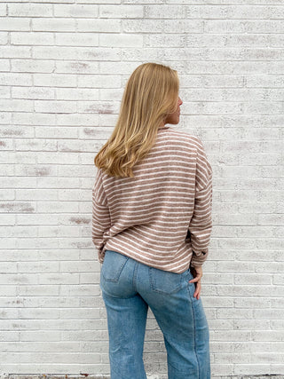 Stripe Sweater Taupe