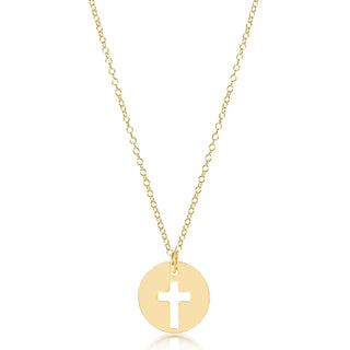 Blessed 16" Gold Disc Necklace enewton