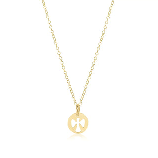 Guardian Angel Small 16" Gold Pearl Necklace enewton