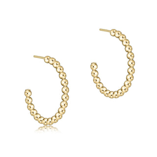 Beaded Simplicity 1" Post Hoop 4mm enewton