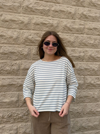 Memento Striped Long Sleeve Top