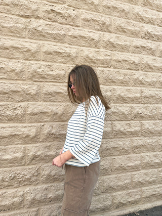 Memento Striped Long Sleeve Top