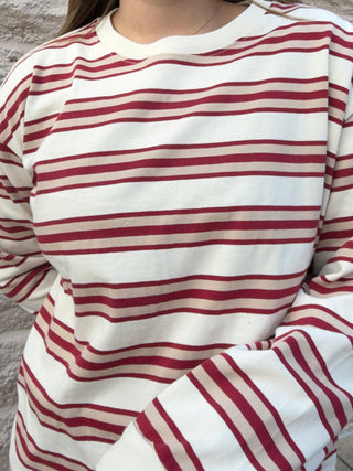 Stripe Crew Neck Long Sleeve